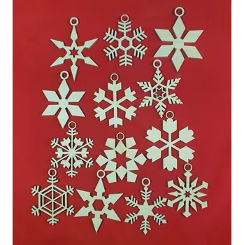 Vánoční dekorace Vánoční sněhové vločky sada 13 ks