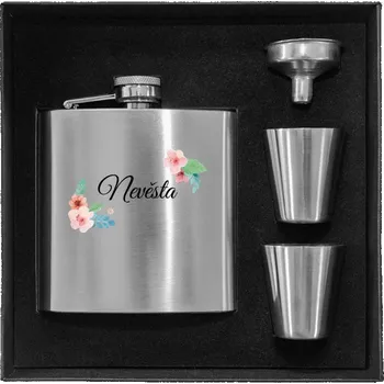 Placatka Placatka v krabičce Nevěsta - růžovomodré květiny