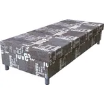 Válenda Words hnědá lamelová s HR matrací na nohách