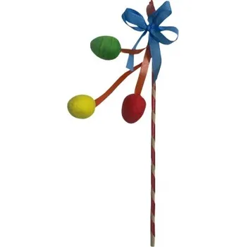 Velikonoční dekorace Pomlázka s vajíčky zápich 30cm 10ks