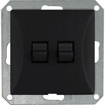 Elektrická zásuvka Timex Žaluziový ovladač RETRO modul černý