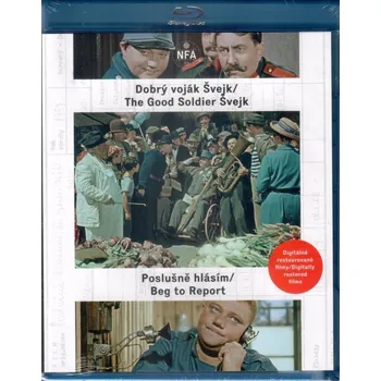 Blu-ray film Blu-ray Dobrý voják Švejk/Poslušně hlásím Digitálně restaurované filmy (1956/1957) 2 disky