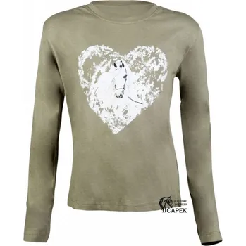 Dětské tričko HKM -HORSE SPIRIT LONG- - Růžová - 158/164