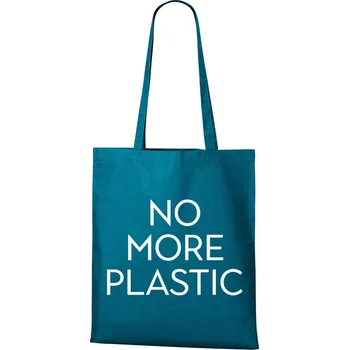 Plátěná taška No more plastic, Barva Petrolejová, Velikost 40×45 cm, Canvas Nákupní taška 1105