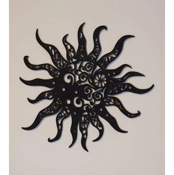 Slunce ornamenty obraz Světle hnědá lazura