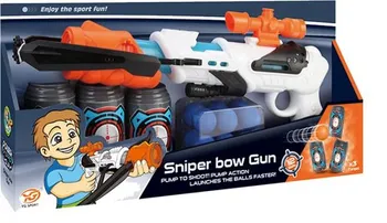 Dětská zbraň Mac Toys Puška na pěnové míčky bílá/oranžová