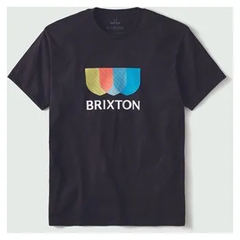 Pánské tričko BRIXTON triko - Alton Stripe S/S Stt Black (BLACK)