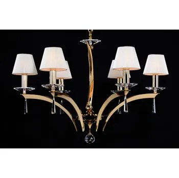 Zlatý lustr se stínidly CH-06S Coated brass-A