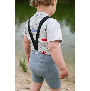 Mile Punčochové kraťásky s kšandami - šedé Velikost: 74-86 [6-18m]