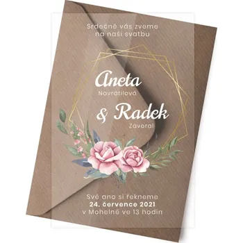 Svatební dekorace Plexi oznámení BELLA