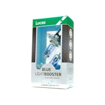 Povinná bezpečnostní výbava Autožárovky 12V H4 60/55W - Lucas LightBooster Blue xenonový efekt 2ks