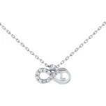 Zlatý náhrdelník infinity Giovanna z bílého zlata s Brilliance Zirconia