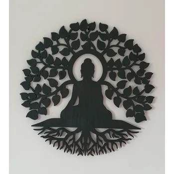 Dřevěný Strom života Budha Světle hnědá lazura