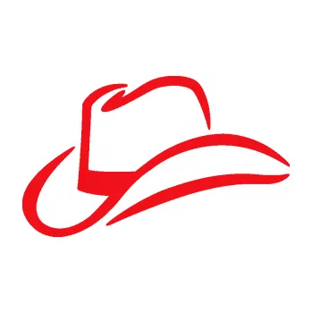 Samolepící dekorace SAMOLEPKA Klobouk 002 levá (10 - červená) NA AUTO, NÁLEPKA, FÓLIE, POLEP, TUNING, VLASTNÍ TEXT, TISK, AUTOSAMOLEPKY.cz, POLEPY, OBRÁZEK, LOGO, SAMOLEPKY