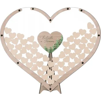 Svatební dekorace Plexi srdce na vhazování FORY