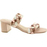 MEXX Dámské kožené béžové pantofle na podpatku MXCY008102W-5003-255 Velikost 40