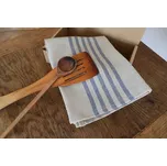 Lněná utěrka RETRO - modrá, režná 45x68 cm | E-len Balení: Sada 3 ks