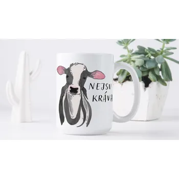 ePiPí Velký keramický hrnek 450 ml - Nejsu kráva