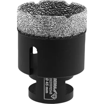 Vrták Dedra vrtací korunka 45 mm M14 DED1592S45 do dlažby, diamantová Vacuum Brazed (Dedra DED1592S45 Diamantová vrtací korunka na dlažbu, do kamene - samostatná 45 mm M14 na úhlovou brusku)