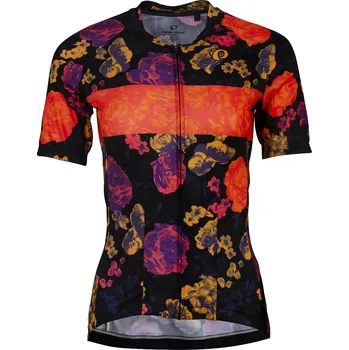 cyklistický dres PEARL iZUMi W ATTACK dámský dres Hot Flowers velikost: L