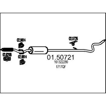Auto-moto Střední tlumič výfuku MTS 01.50721