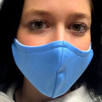 rouška NANO rouška (2-vrstvá s kapsou a klipem) .M .azurová