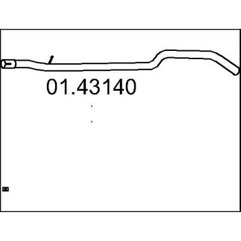 Výfuková trubka Výfuková trubka MTS 01.43140