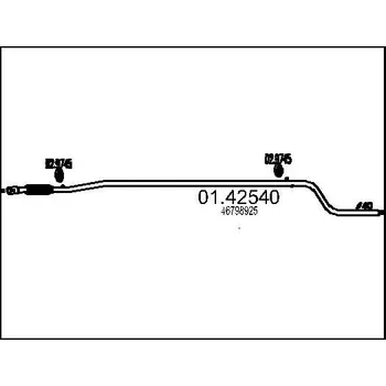 Auto-moto Výfuková trubka MTS 01.42540