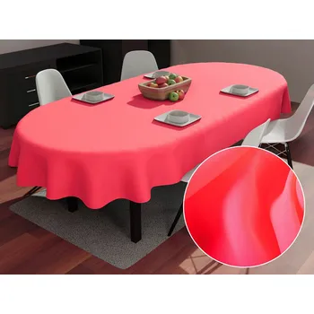 ubrus Dekorační oválný ubrus Rongo RG-046 Neonově růžový 100x140 cm