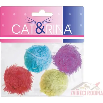 Hračka pro kočku Best Friend Hračka pro kočky - míček chlupatý 4ks