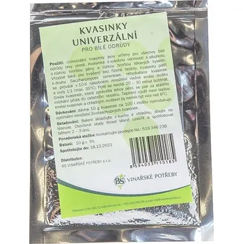 BS Vinařské potřeby Univerzální kvasinky pro bílé odrůdy 10 g