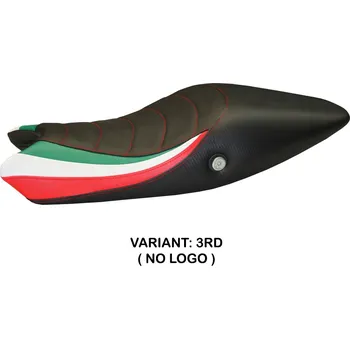 Moto sedlo TPZ Italia Potah sedla Ducati Monster 1100/1100 EVO (09-13) Tricolat Total Black model potah sedla: bez loga 3RD (red)