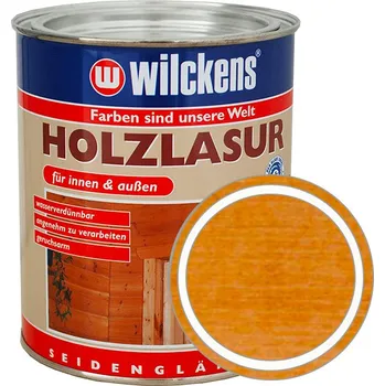 Lak na dřevo Německá vodouředitelná lazura WILCKENS Holzlasur Barva: Pinie (Kiefer), Balení: 750 ml
