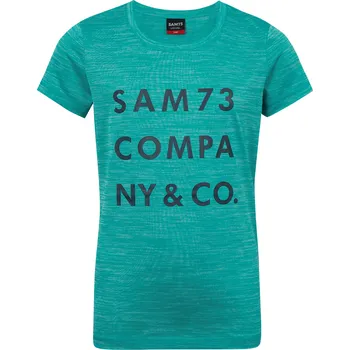 Dívčí tričko Dívčí triko s krátkým rukávem SAM 73 ABLAKA GT 568 TYRKYSOVÁ 116