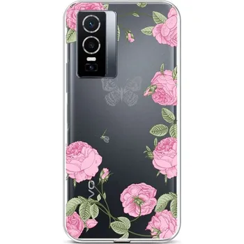 Pouzdro na mobilní telefon Kryt Vivo Y76 5G silikon Pivoňky (obal neboli pouzdro na Vivo Y76 5G)