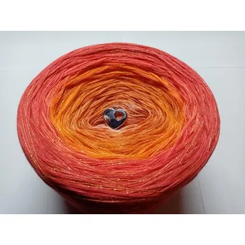 Příze Maggie 3-nitka 2400m s lurexem (Duhové klubko s lurexem Maggie)