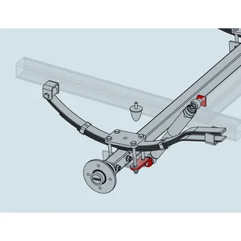 Tlumič řízení Montážní materiál AL-KO pro tlumič k listovým pružinám STARR ( 750 kg) / 1 ks
