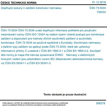 ČSN 73 0034 - Doplňující pokyny k zatížení konstrukcí námrazou - Tisk