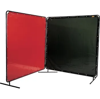 Svářečka Svářecí zástěna Weldas 1,8 x 1,8 m tmavě zelená