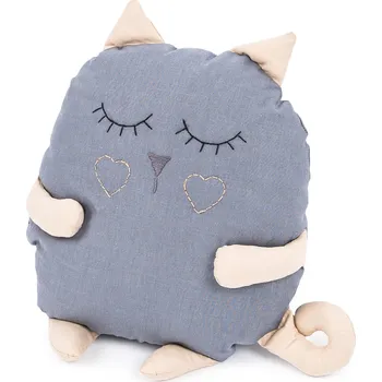 Povlečení Dakls Tvarovaný polštářek Kočka šedá, 28 x 32 cm