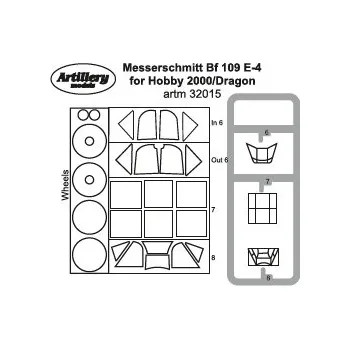 Plastikový model 1/32 Masks for Bf 109 E-4 (DRAG/H.2000)