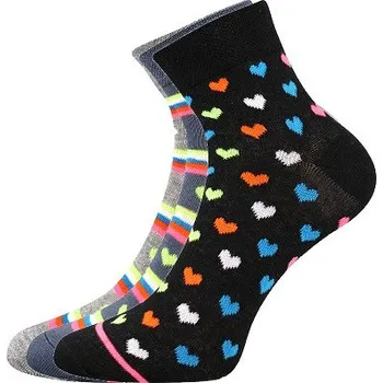 Ponožky Boma JANA 52 - balení 3 páry v barevném mixu 23-25 (35-38) mix A