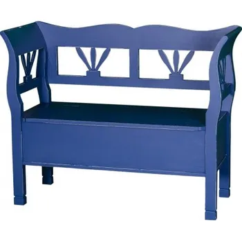 Zahradní lavice Dřevěná lavice s úložným prostorem HONEY - světlá patina - P004 + P053A