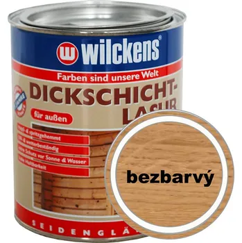 barva a nátěr na dřevo Německá silnovrstvá lazura WILCKENS Dickschicht Lasur Barva: bezbarvá (Farblos), Balení: 750 ml