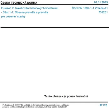 ČSN EN 1992-1-1 Změna A1 - Eurokód 2: Navrhování betonových konstrukcí - Část 1-1: Obecná pravidla a pravidla pro pozemní stavby - Tisk