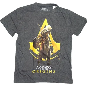 Pánské šedé tričko Assassins S