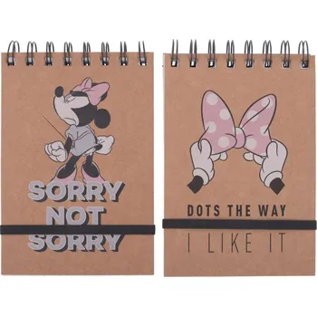 Blok Notes Spirála Kraft Minnie A6, čtverečkovaný