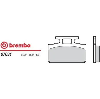Brzda pro motocykl Přední brzdové destičky Brembo SYM 50 PURE 1998 - směs OEM