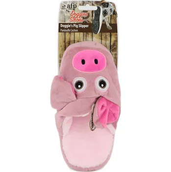 Hračka pro psa AFP Hračka – pantofle Prasátko, 22 cm, růžová
