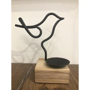 Obraz Kovaná dekorace ptáčka Design: S kalíškem